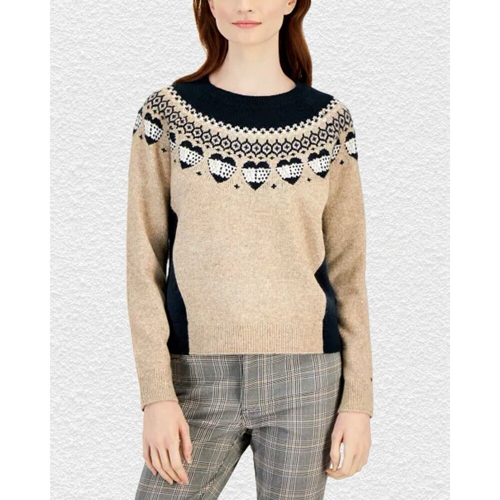Tommy Hilfiger Sweater Fair Isle Women’s Size M Holiday Preppy Nordic